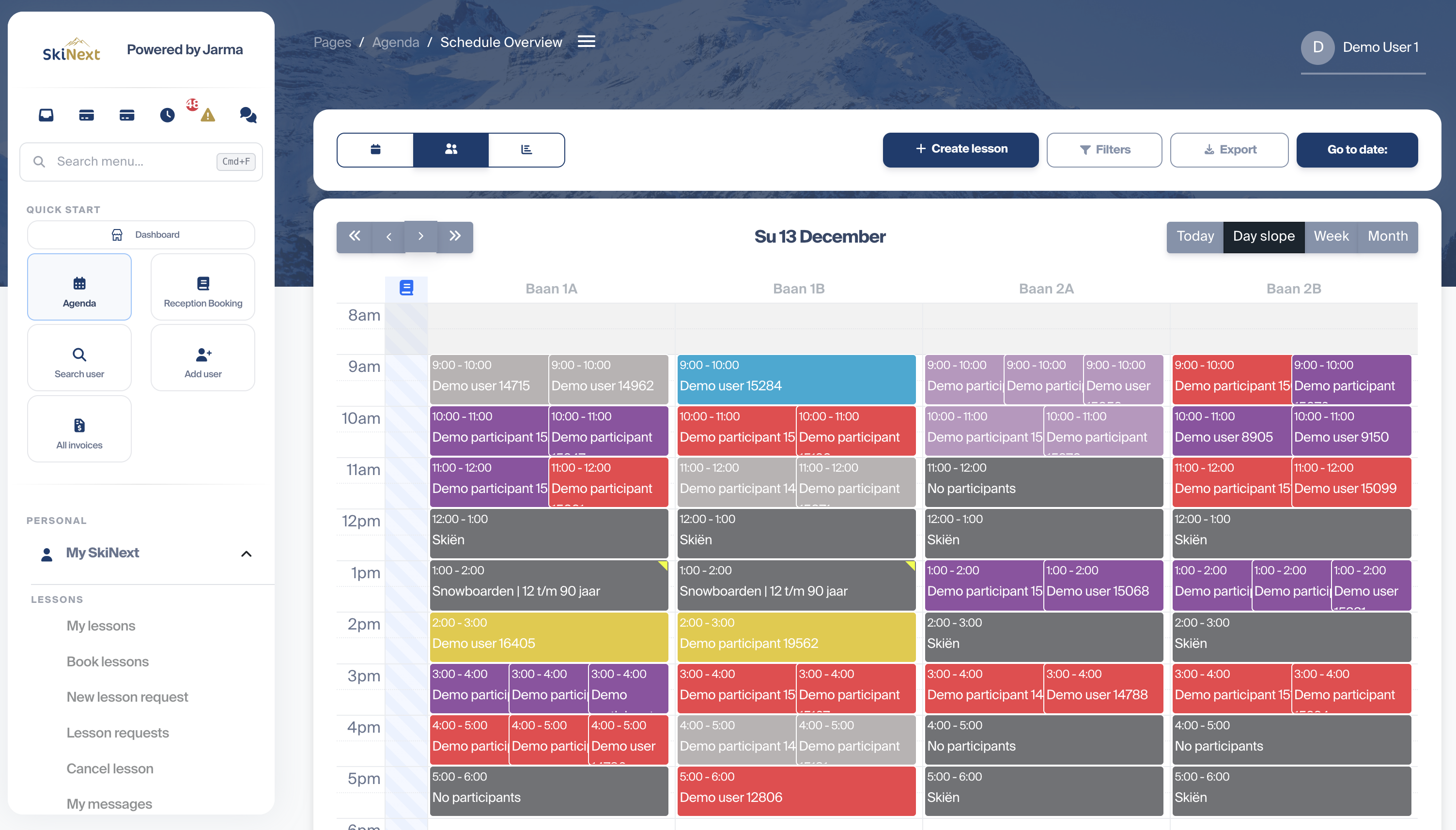 Übersicht der Agenda 2.0 in SkiNext