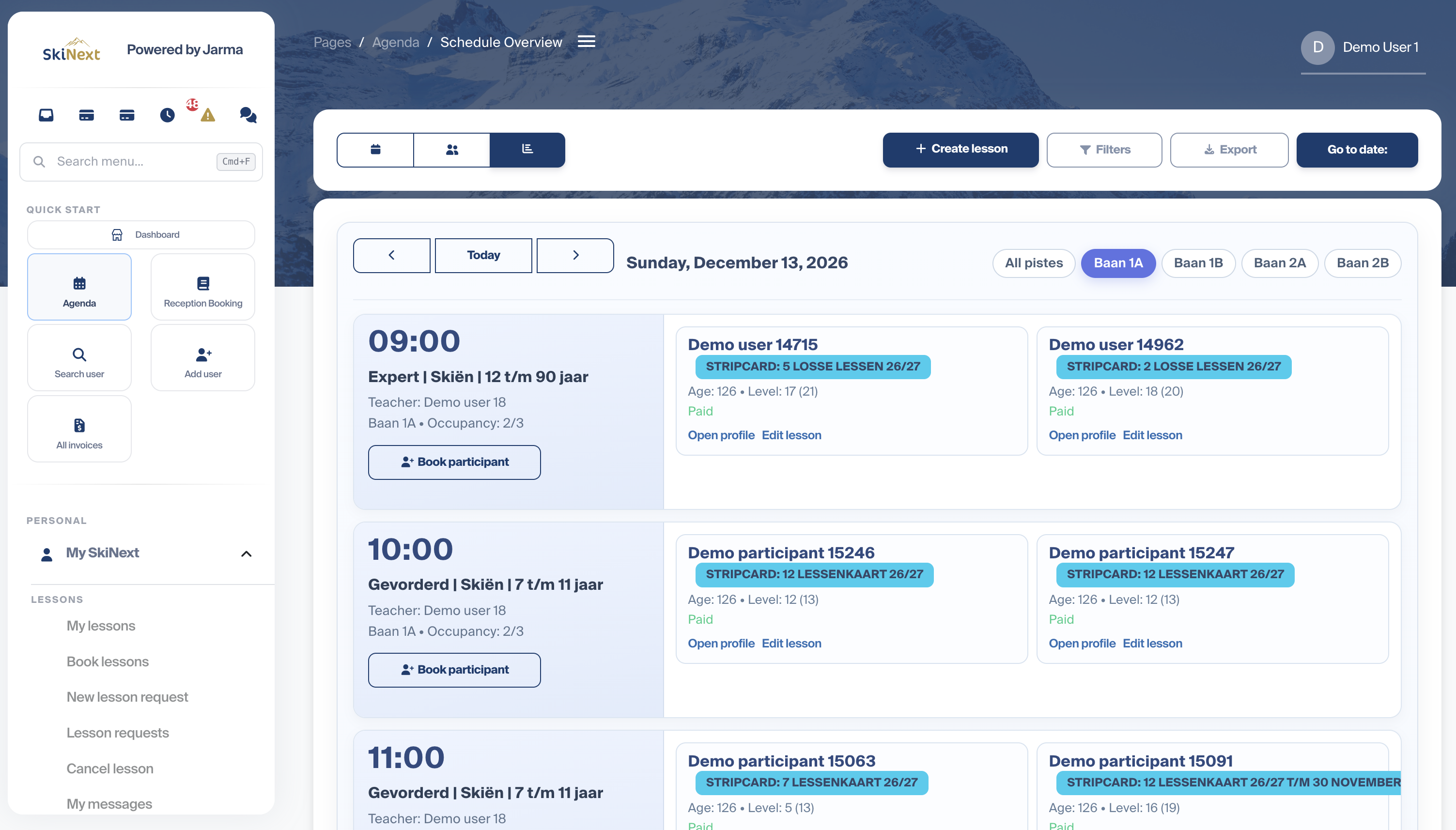 Teilnehmer in der Agenda 2.0 in SkiNext